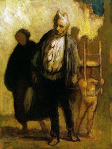 Wandering Saltimbanques — Honoré Daumier