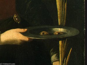 Saint Lucy (detlalj - ) — Francisco De Zurbarán, Baroque