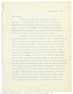 Theodore Roosevelt To Arthur Lee, September 2, 1907 — Theodore Roosevelt Jr.