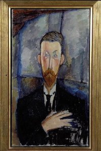 Paul Alexandre Devant Un Vitrage Portrait De Paul Alexandre (autre Titre) — Amedeo Clemente Modigliani