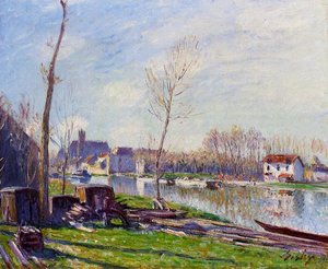Construction Site At Matrat, Moret Sur Loing — Alfred Sisley
