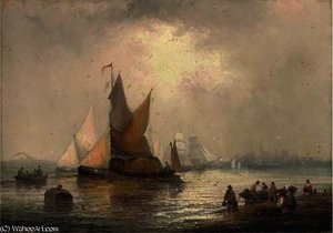 Hay Barges On The Estuary — William Thornley
