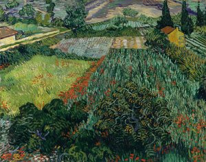 Field With Poppies — Vincent Willem Van Gogh, Post-impressionism