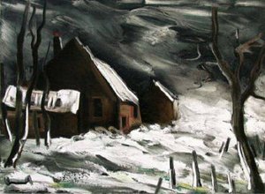 The Maladrerie Under The Snow — Maurice De Vlaminck