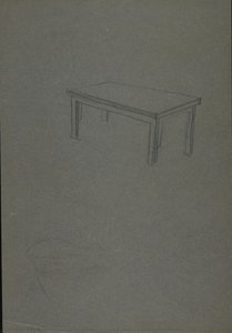 Untitled (design Sketch For A Wooden Table And Armchair With Hoop-steel) — Franz Ehrlich