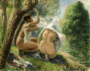 Bathers - ) — Camille Pissarro