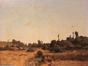 Summer Fields Above Calais — Leon Germain Pelouse
