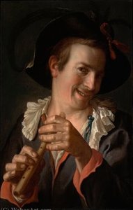 A Jester Holding a Flute