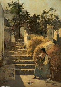 Scene In Capri, Italy — Frederick William Jackson