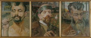 Self-portrait With Fauns. Triptych — Jacek Malczewski