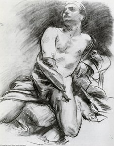 Kneeling Model — John Singer Sargent