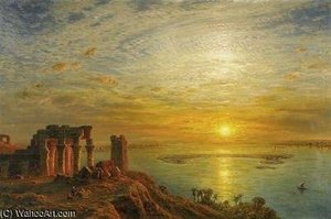 Der Krokodilstempel Von Kom Ombo Am Nil — Ernst Carl Eugen Koerner, Romanticism