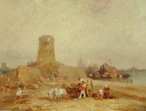 Le Hocq Tower, Coast Scene — Clarkson Frederick Stanfield