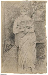 Study Of Susanna Hobson Reading A Book — John Constable, Romantic Landscape Romantic Landscape