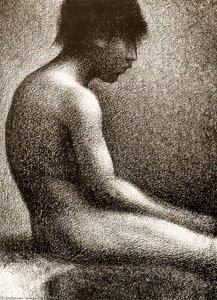 Seated Nude — Georges Seurat, Pointillist Impressionism