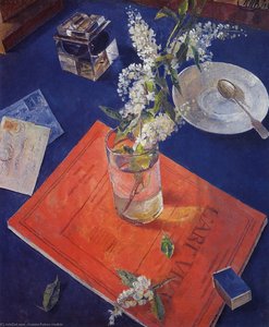 Bird Cherry In A Glass — Kuzma Petrov-vodkin