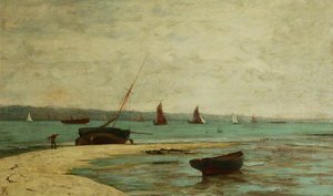 The Thames Off Yantlett Creek, Kent — Alfred Harvey Moore