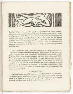 In Text Plate (folio 34) From L'enchanteur Pourrissant — André Derain