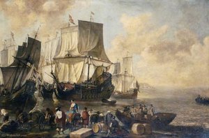 Shipping In Harbour — Jan Baptist Weenix