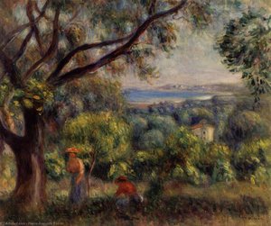 Cagnes Landscape (aka View Of Collettes) — Pierre-auguste Renoir, Impressionism