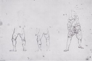 Warrior Figures From The Rear And Front — Ferdinand Hodler
