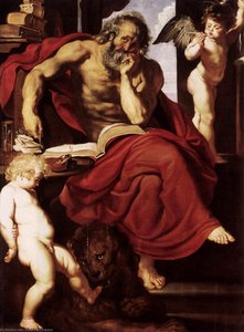 St. Jerome In His Hermitage — Peter Paul Rubens