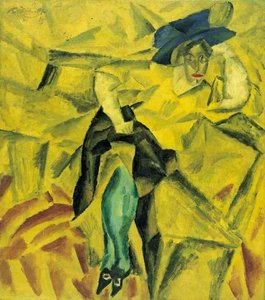 Girl With Green Stockings — Lyonel Feininger, Expressionism
