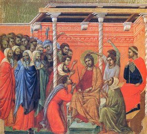 Mockery Of Christ — Duccio Di Buoninsegna, Proto Renaissance