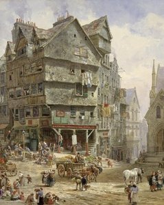 The High Street From The West Bow, Edinburgh — Louise Rayner