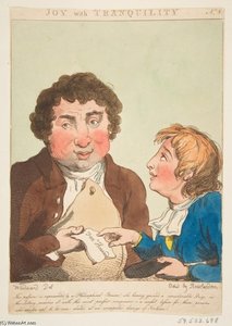 Joy With Tranquility, From Le Brun Travested — Thomas Rowlandson