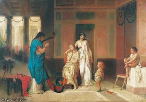 The Harp Player — Pierre Olivier Joseph Coomans