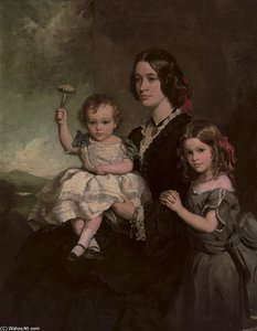 Portrait Of Mrs James Beech, Alice Mary Beech And Rowland John Beech — Sir Francis Grant