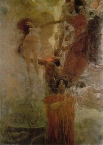 Medicine (composition Draft) — Gustav Klimt, Art Nouveau