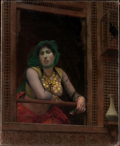 Woman At A Balcony — Jean Leon Gerome Ferris