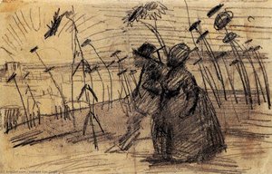 Couple Out For A Stroll — Vincent Willem Van Gogh, Post-impressionism