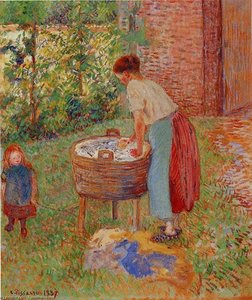 Washerwoman, Eragny — Camille Pissarro