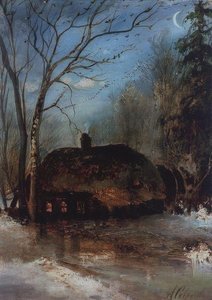 Spring Landscape With Cottage — Aleksey Savrasov