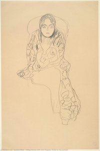 Sitting Woman With Chin Propped (study For The Portrait — Gustav Klimt, Vienna Secession