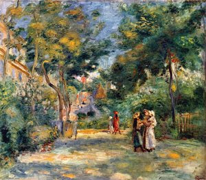Figures In A Garden — Pierre-auguste Renoir