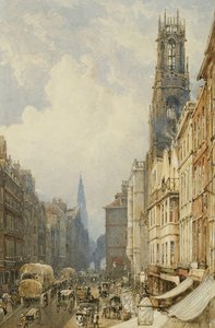 Fleet Street Looking Up To Temple Bar With Old St