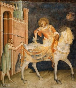 Division Of The Cloak (scene 1) — Simone Martini