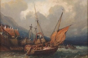 Barques De Pêche Au Port — Nicolas Edward Gabé