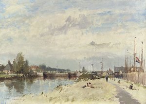 By The Canal, Amsterdam — Edward Seago