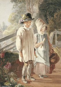 Returning From School — Thomas Uwins, Romanticism