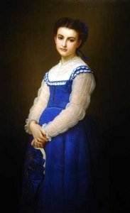 Young Girl In A Blue Dress