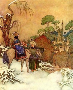 Beauty Saw The Castle In The Distance — Edmund Dulac, Romanticism