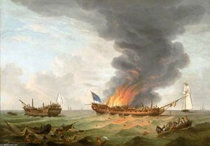 The 'quebec' And 'surveillante' In Action - — Robert Dodd