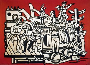 The Large One Parades On Red Bottom — Fernand Léger