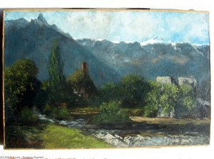 Le Glacier (also Known As Saillon (valais)) — Gustave Courbet