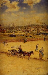 The Beach At Trouville — Jean-françois Raffaelli